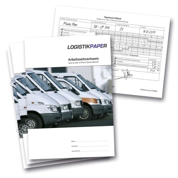 1000 x Tageskontrollbuch mit 32 Tageskontrollblättern für Fahrzeuge von 2,8t - 3,5t nach Paragraph 1 Abs.6 FPersV